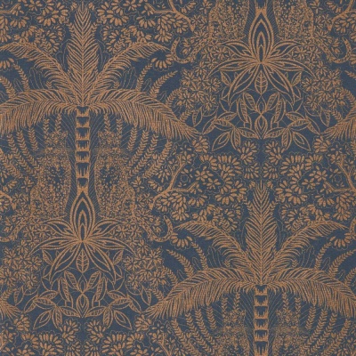 Clarke & Clarke Leopardo Wallpaper in Copper/Midnight